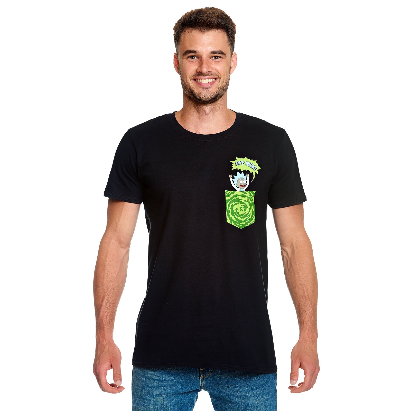 Image produit Rick et Morty - T-shirt Tiny Pocket Rick noir