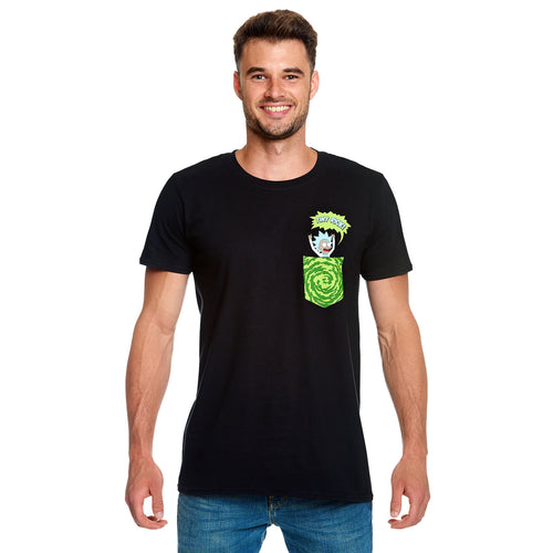 Image produit Rick et Morty - T-shirt Tiny Pocket Rick noir