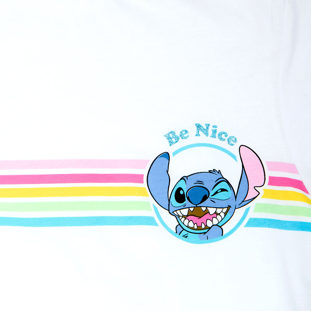 Image produit Lilo & Stitch - T-shirt Femme Be Nice Blanc
