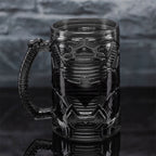 Image produit Chope en verre relief Batman Logo noir