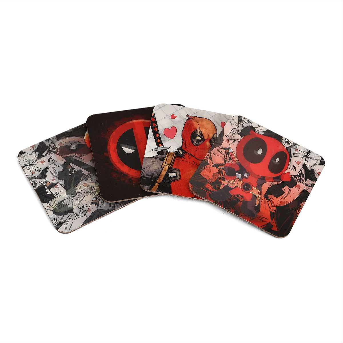 Image produit Set de 4 sous-verres 3D Deadpool
