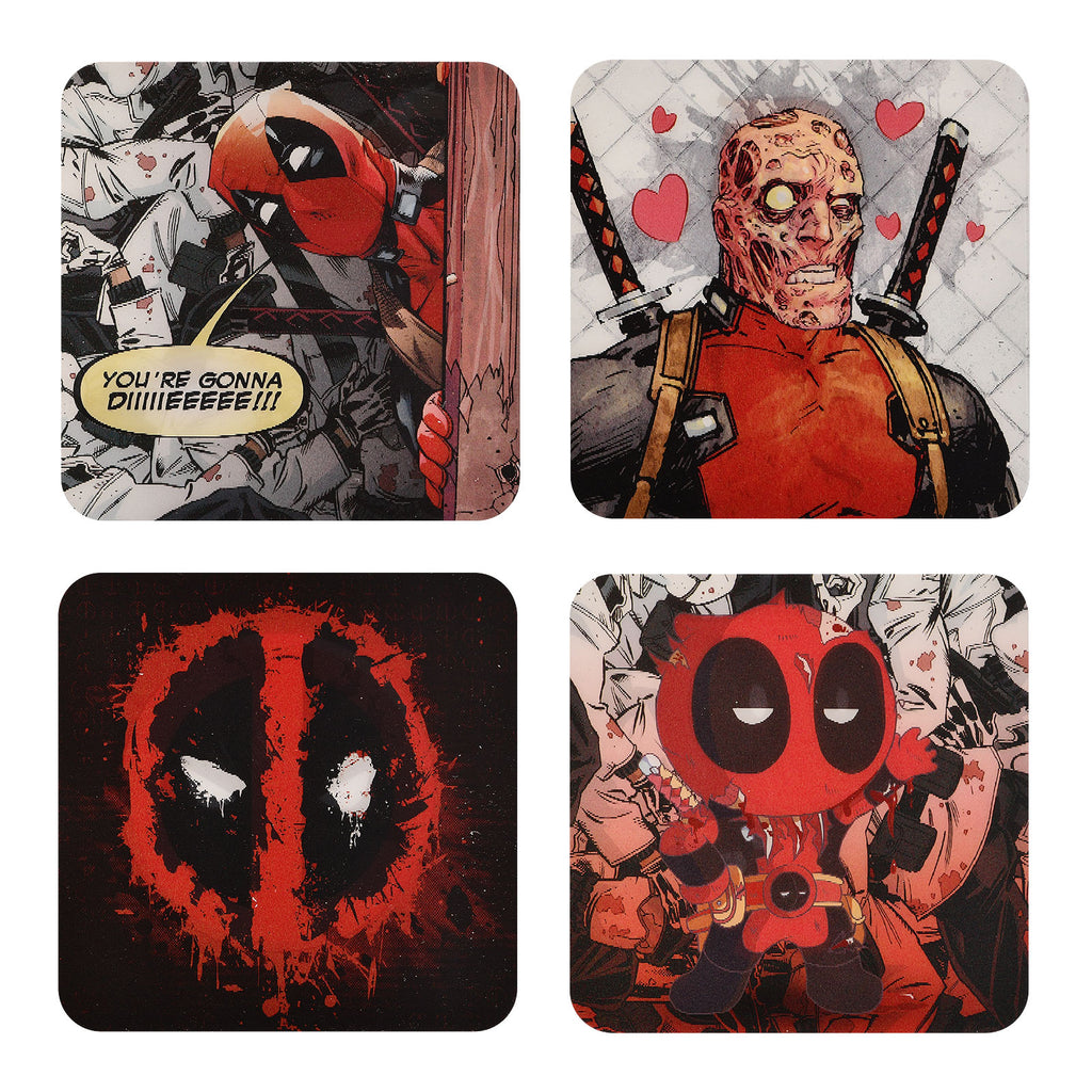 Image produit Set de 4 sous-verres 3D Deadpool