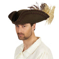 Image produit Tricorne avec plume et galon marron