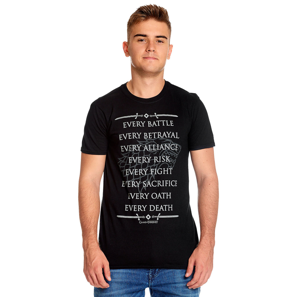Image produit T-shirt Stark For The Throne noir - Game of Thrones