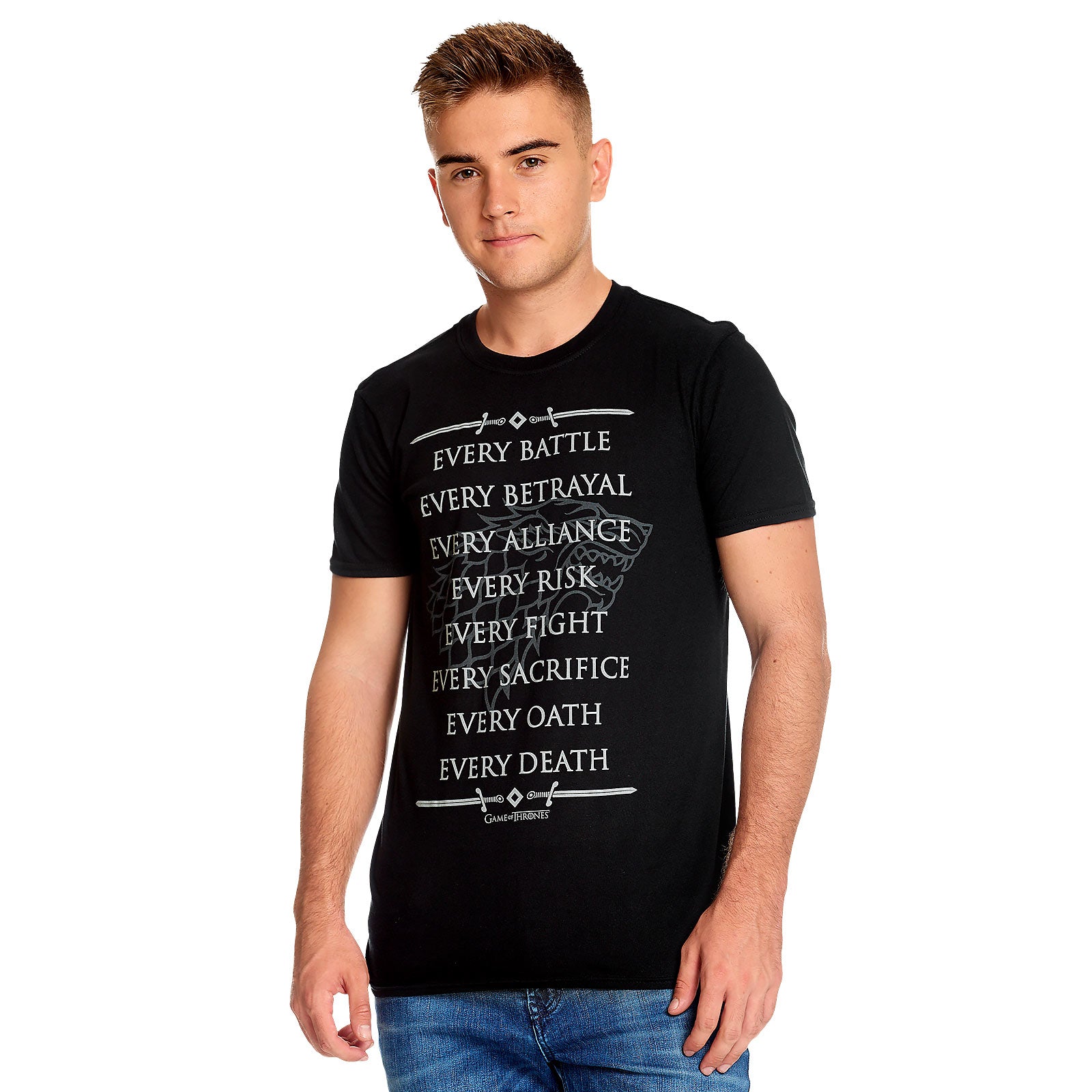 Image produit T-shirt Stark For The Throne noir - Game of Thrones