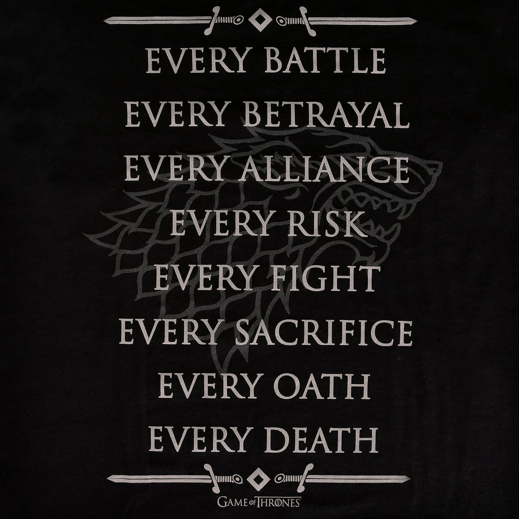 Image produit T-shirt Stark For The Throne noir - Game of Thrones