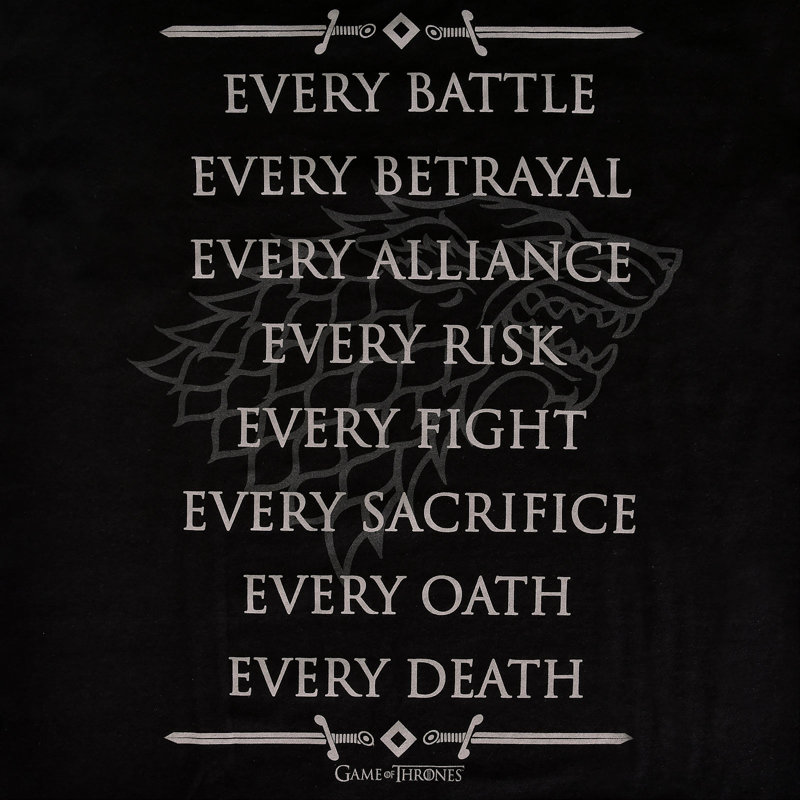 Image produit T-shirt Stark For The Throne noir - Game of Thrones