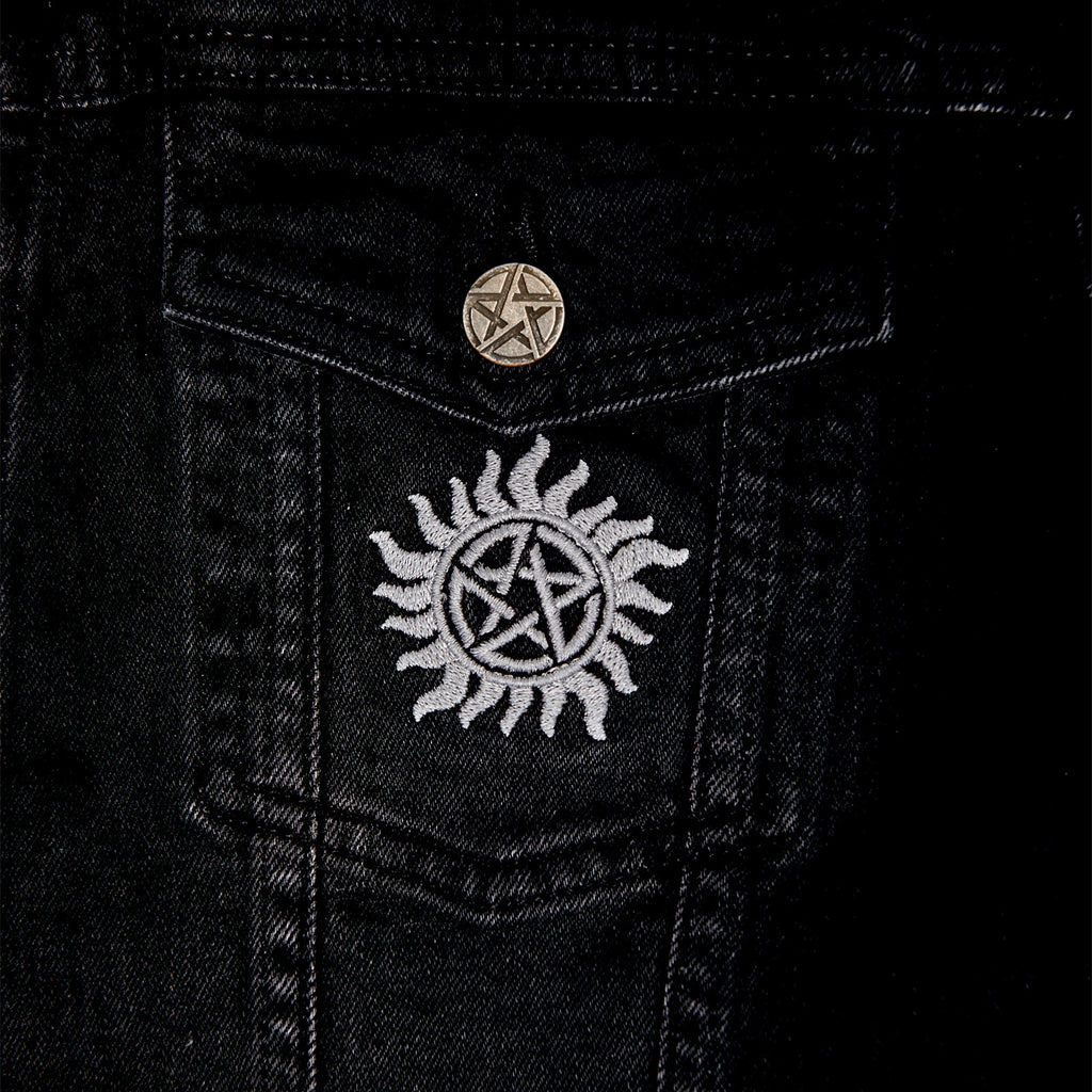 Image produit Supernatural - Veste en jean piège du diable pour femmes noir