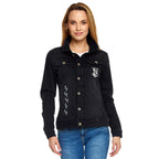 Image produit Harry Potter - Veste en jean Carte des Maraudeurs pour femmes noire