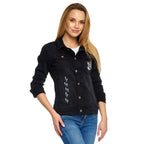 Image produit Harry Potter - Veste en jean Carte des Maraudeurs pour femmes noire