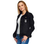 Image produit Harry Potter - Veste en jean Carte des Maraudeurs pour femmes noire