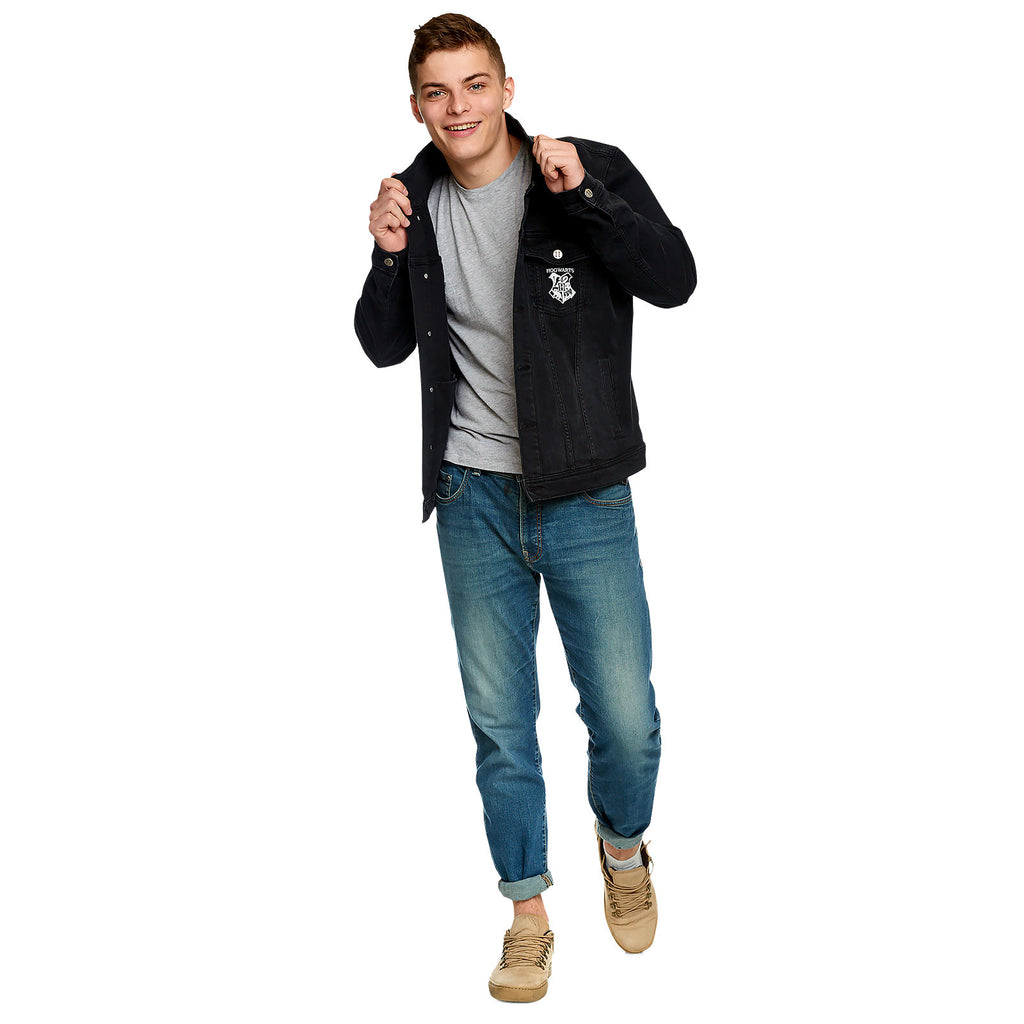 Image produit Harry Potter - Veste en jean blason de Poudlard noir