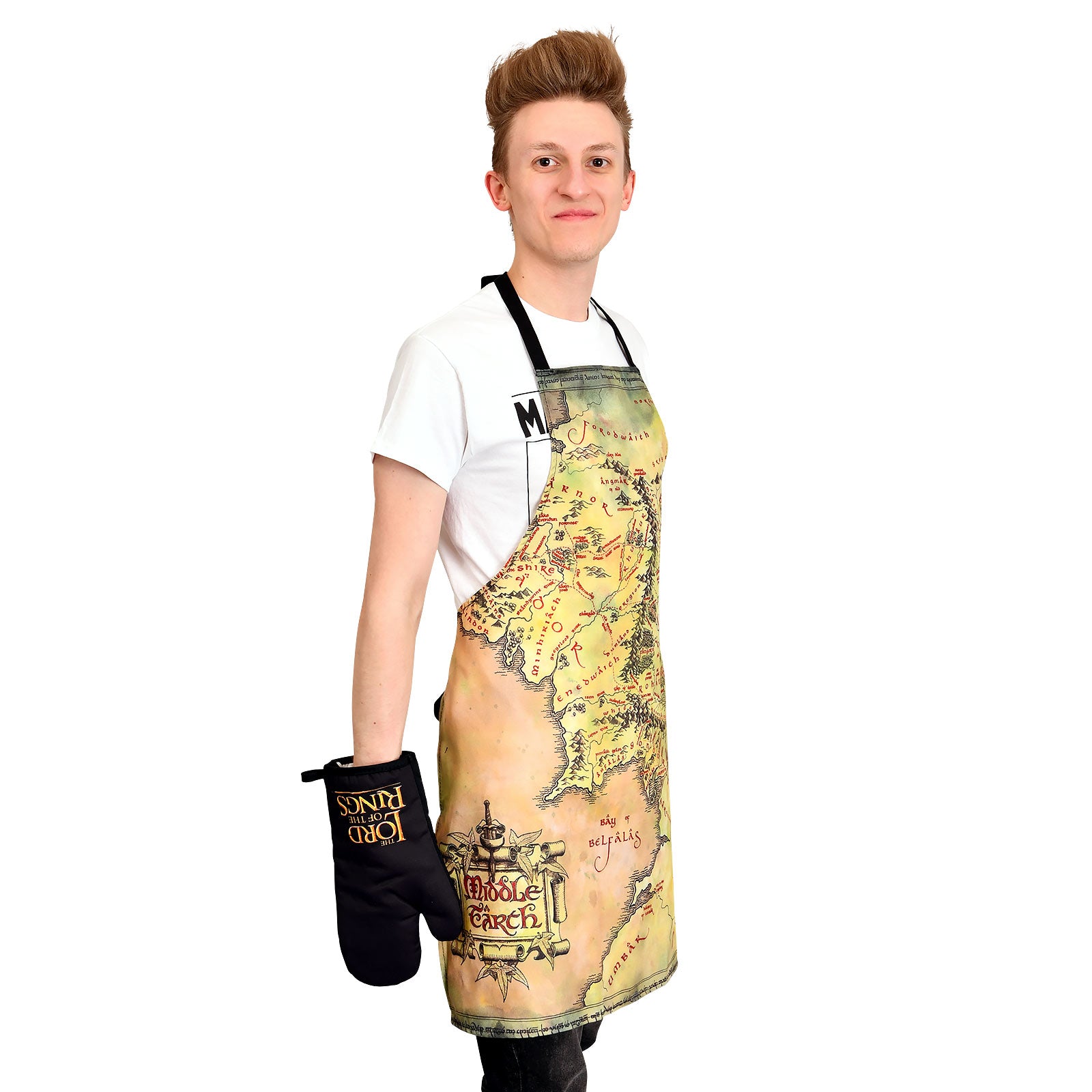 Product image The Lord of the Rings - Middle Earth Map Apron with Oven Glove