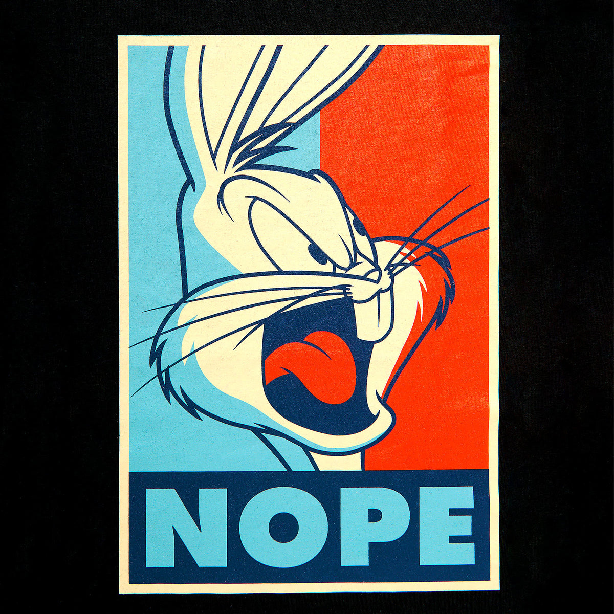 Image produit Looney Tunes - T-shirt Bugs Bunny Nope Poster Noir