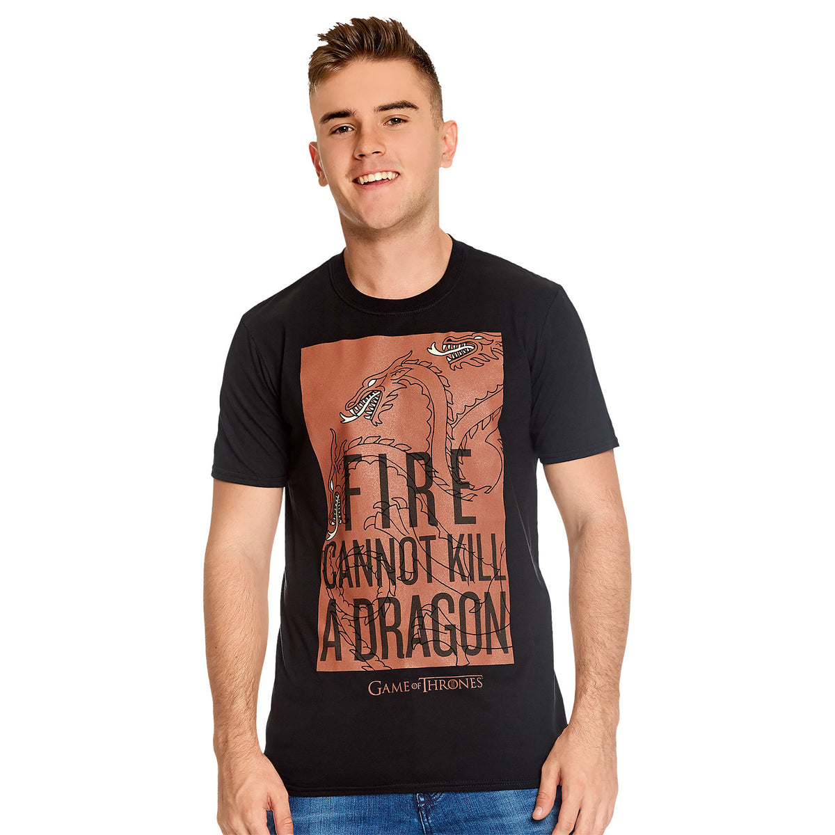 Image produit Game of Thrones - Le feu ne peut pas tuer un dragon T-shirt Targaryen noir