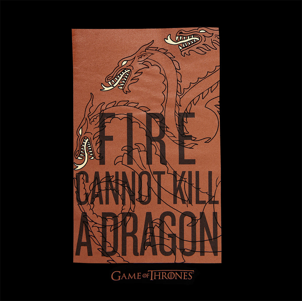 Image produit Game of Thrones - Le feu ne peut pas tuer un dragon T-shirt Targaryen noir