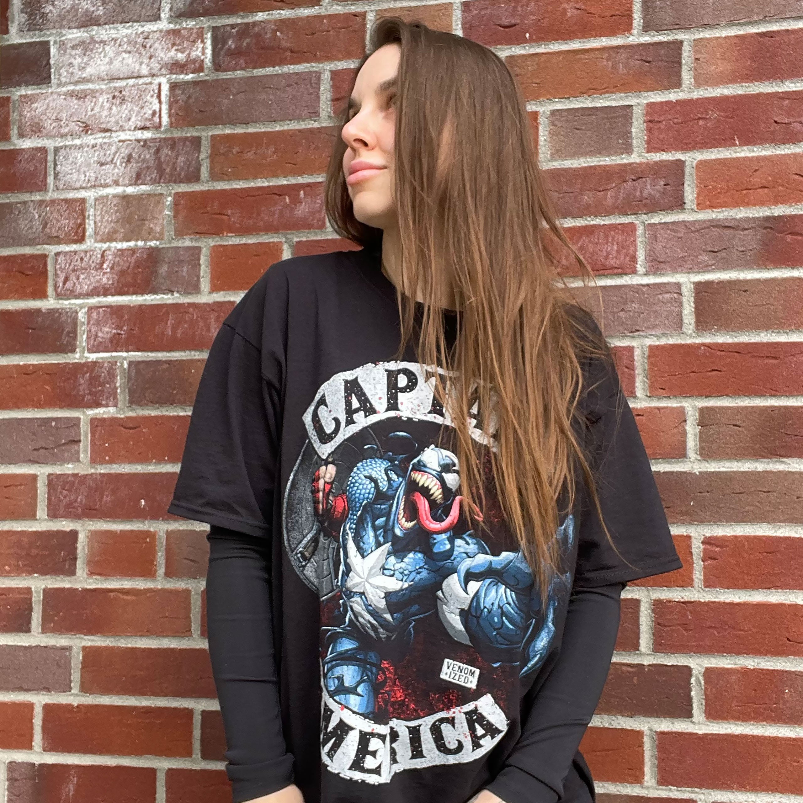 Image produit Captain America - T-shirt Venomized noir