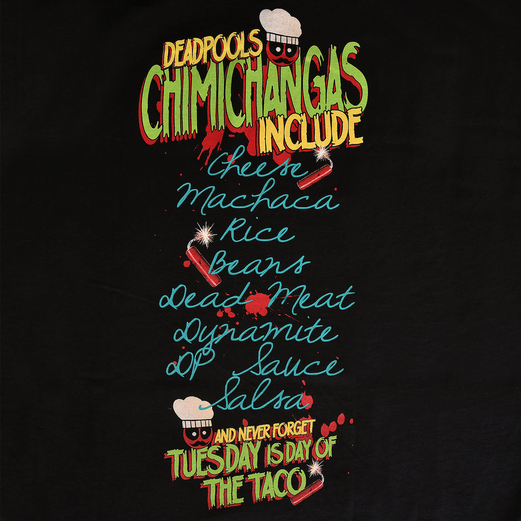 Image produit Deadpool - T-shirt Chimichangas Love noir