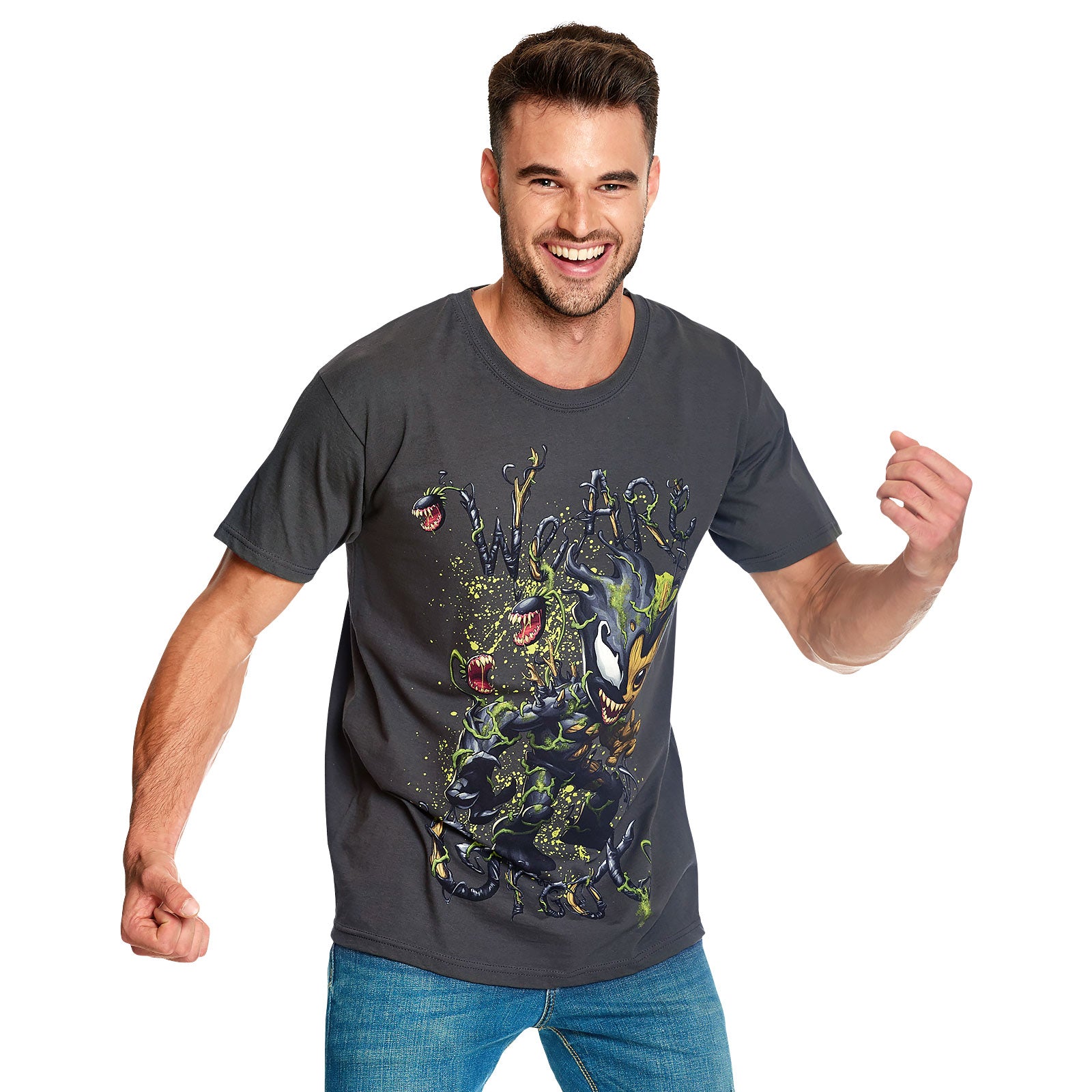 Image produit Les Gardiens de la Galaxie - T-shirt Groot Venomized gris