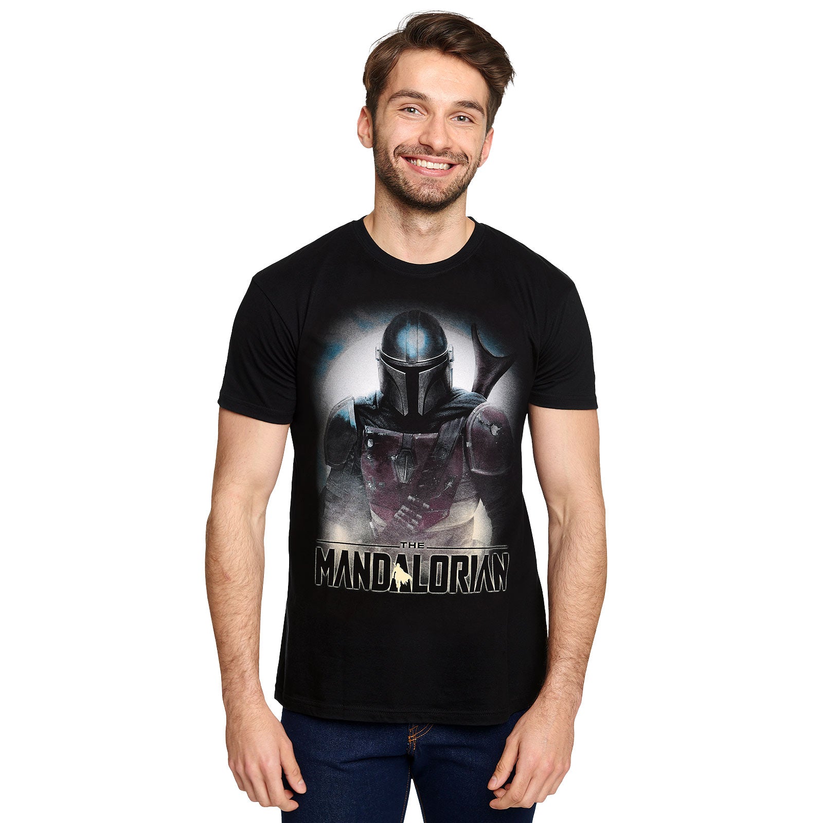Image produit T-shirt noir The Mandalorian Fighter - Star Wars