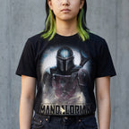 Image produit T-shirt noir The Mandalorian Fighter - Star Wars