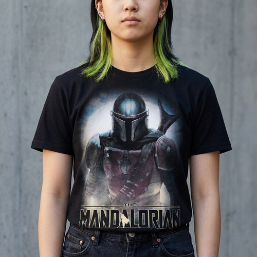 Image produit T-shirt noir The Mandalorian Fighter - Star Wars
