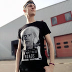 Image produit Retour vers le futur - T-shirt noir Doc Brown Nous n'avons pas besoin de routes