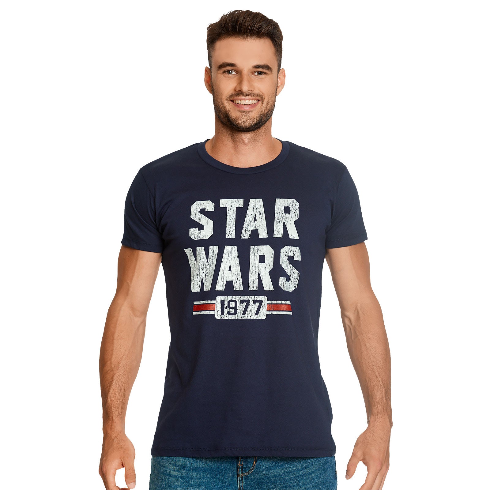 Image produit T-shirt Star Wars de 1977 délavé bleu
