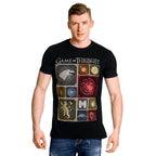 Image produit Game of Thrones - T-shirt noir blasons des maisons