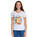 Image produit Star Wars - T-shirt Femme Rolling Droids Blanc