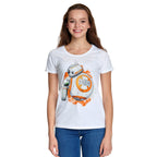 Image produit Star Wars - T-shirt Femme Rolling Droids Blanc