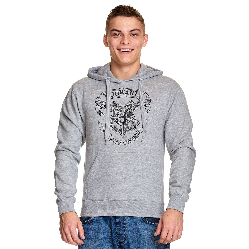 Image produit Harry Potter - Sweat à capuche gris avec blason de Poudlard