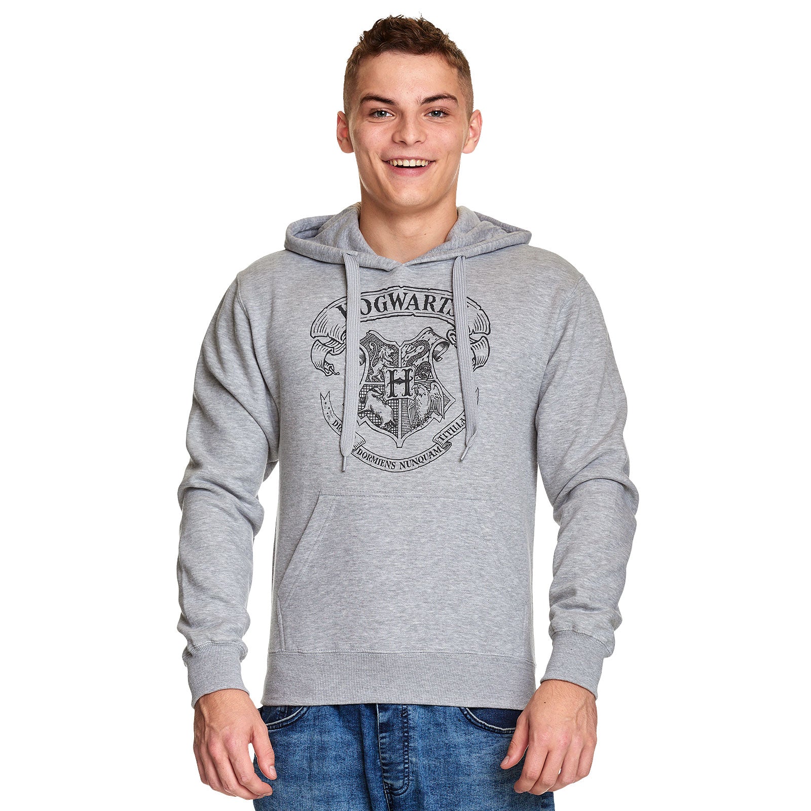 Image produit Harry Potter - Sweat à capuche gris avec blason de Poudlard
