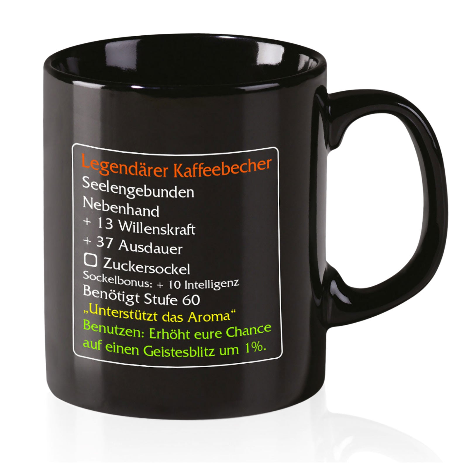 Image produit Mug de café légendaire niveau 60 - objet MMO Classic pour fans