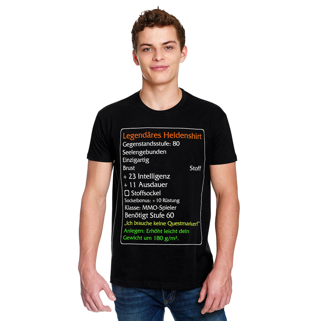 Image produit Article de niveau 60 T-shirt classique Héros légendaires noir