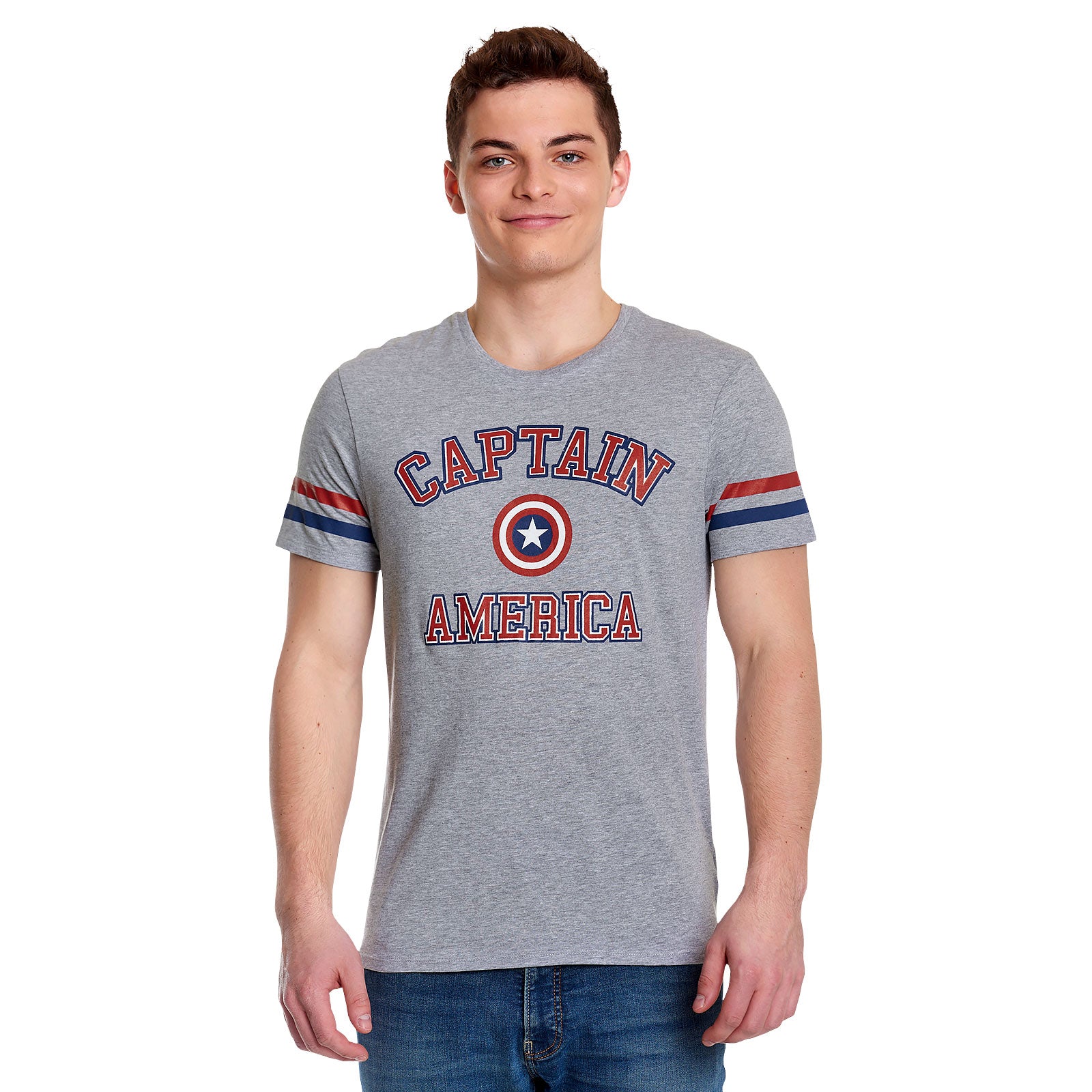Image produit Captain America - T-shirt de collège gris