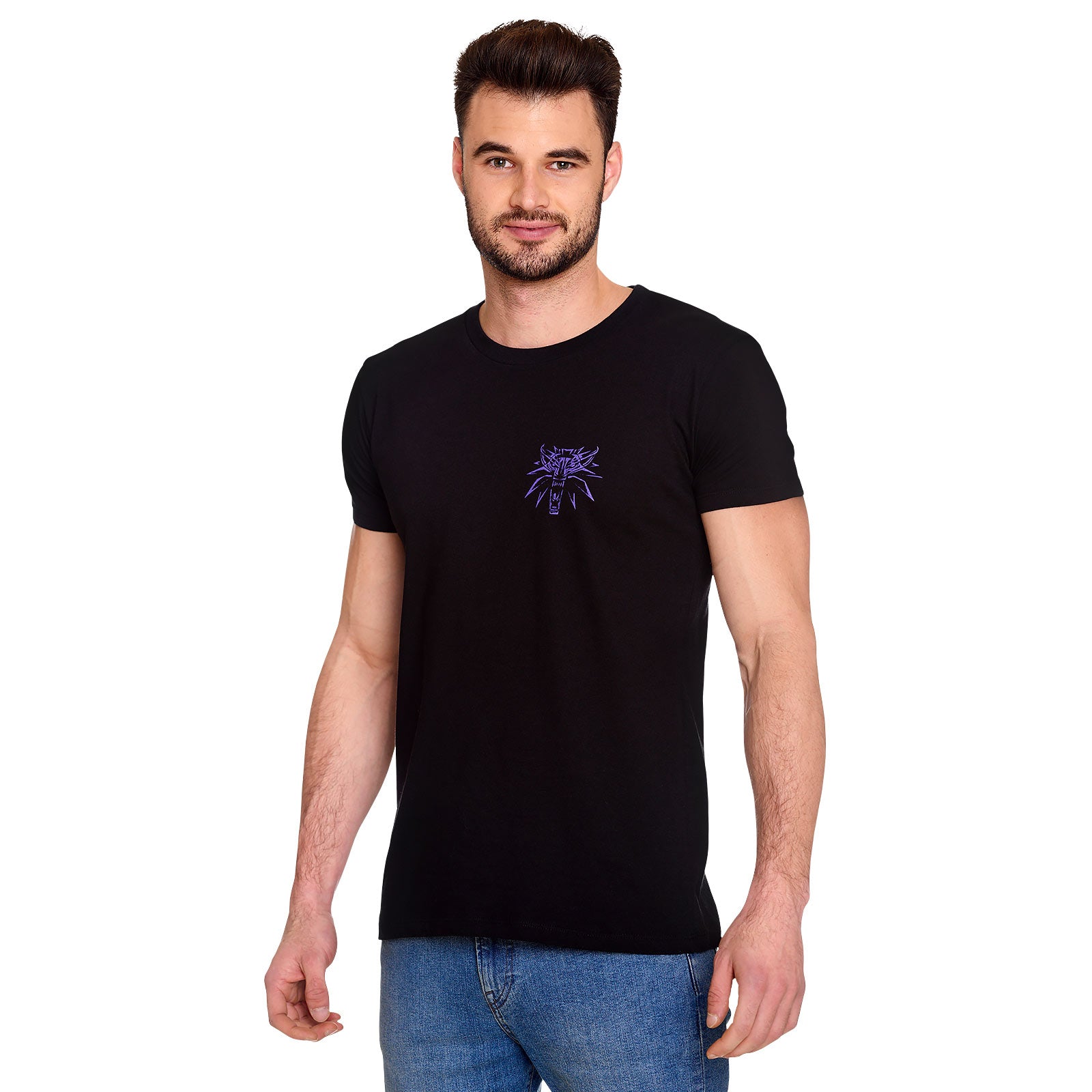 Image produit Witcher - Geralt Boucher de Blaviken T-shirt noir phosphorescent