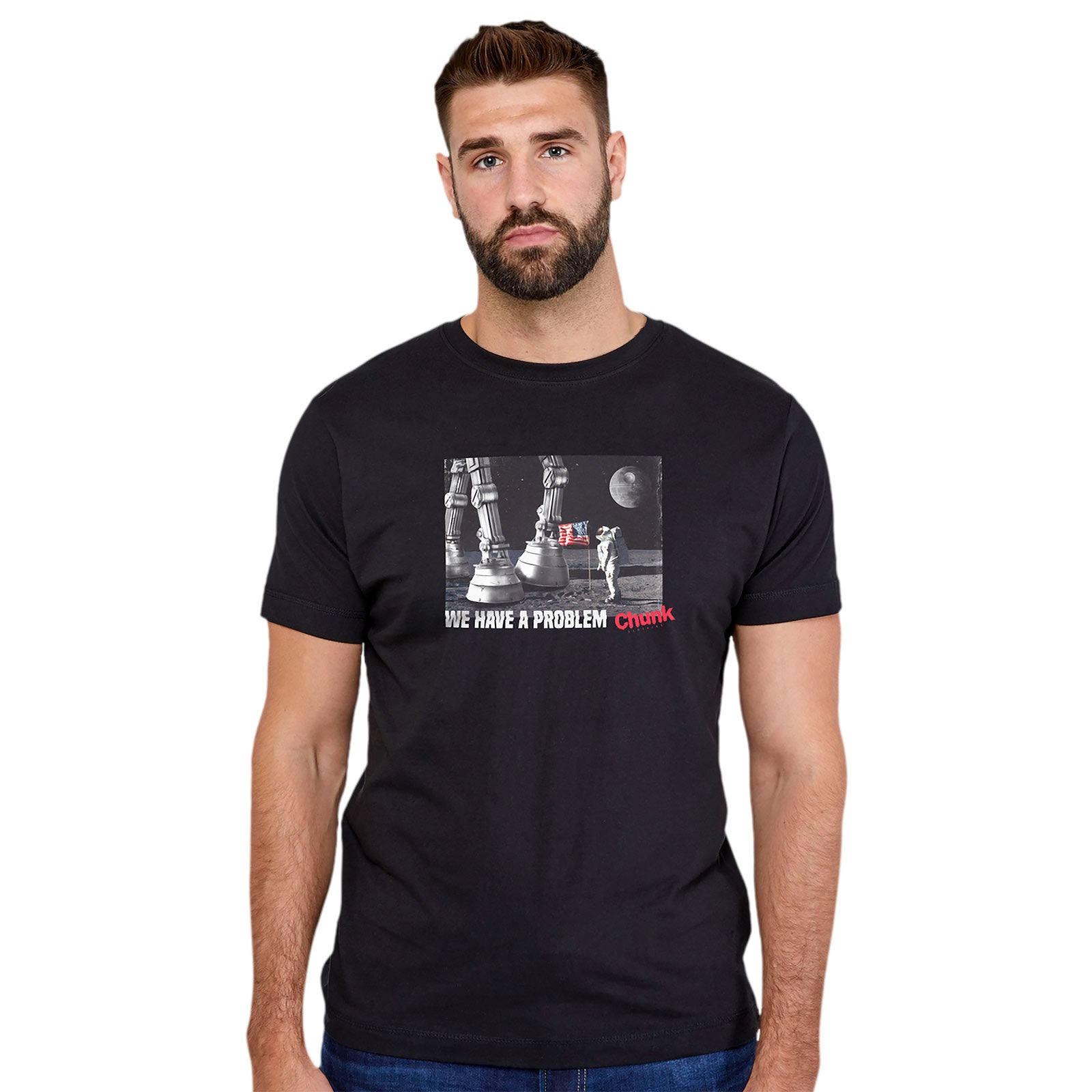 Image produit T-shirt Houston Nous Avons un Problème pour les Fans de Star Wars Noir