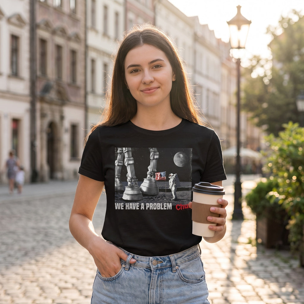 Image produit T-shirt Houston Nous Avons un Problème pour les Fans de Star Wars Noir