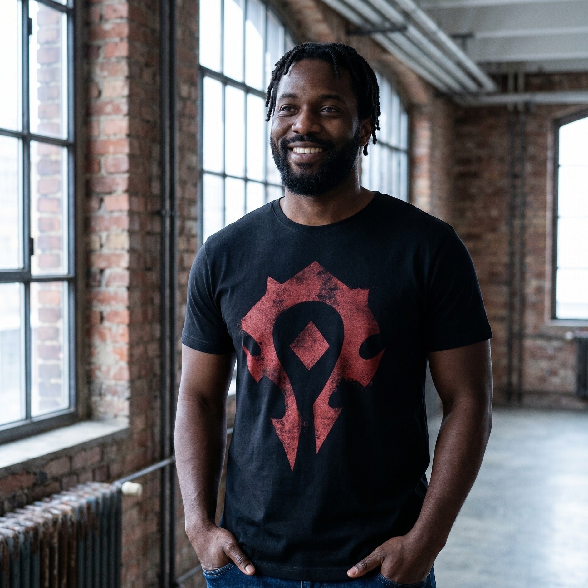 Image produit World of Warcraft - T-shirt noir avec logo Horde Spray
