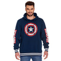 Image produit Captain America - Sweat à capuche avec logo Shield Distressed bleu