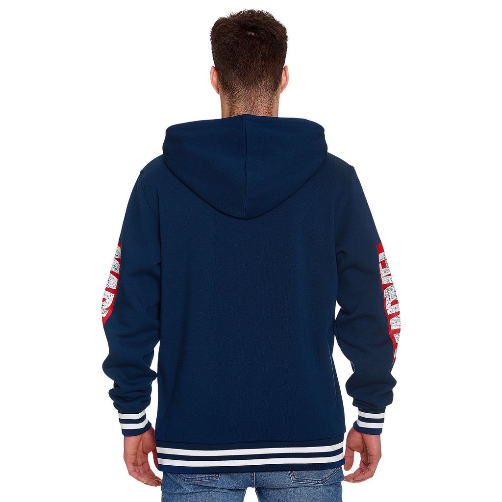Image produit Captain America - Sweat à capuche avec logo Shield Distressed bleu
