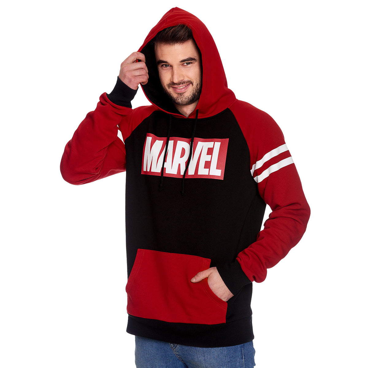 Image produit Marvel - Sweat à capuche logo rouge-noir