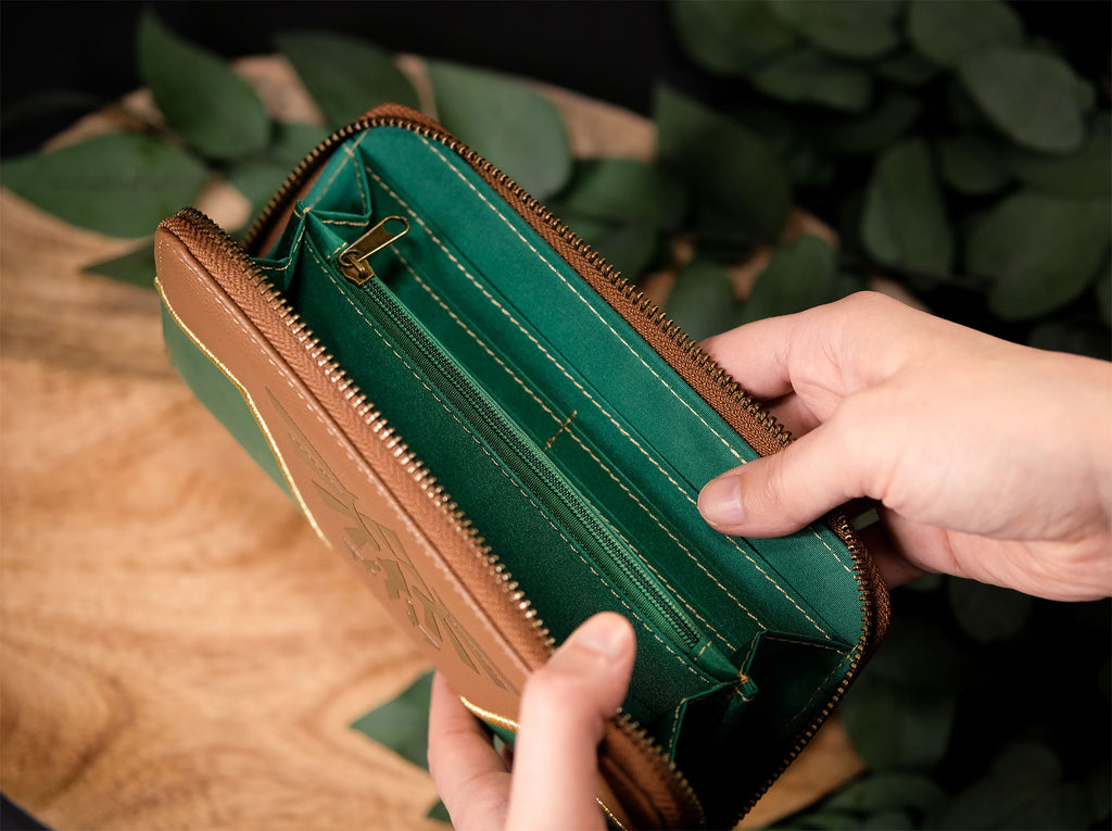 Image produit Zelda - Portefeuille Logo Hyrule vert-marron