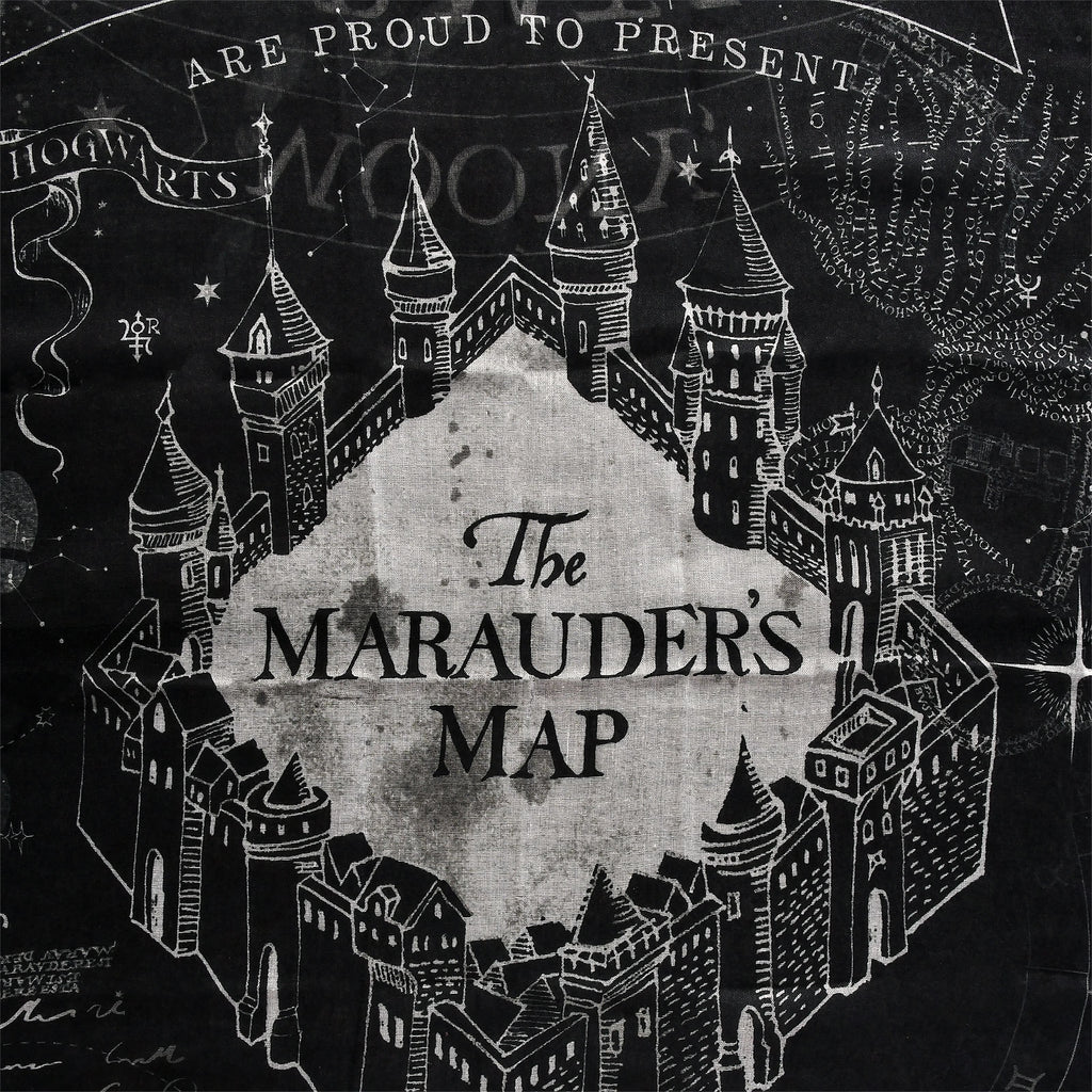 Image produit Harry Potter - Écharpe en boucle Carte des Maraudeurs Noir