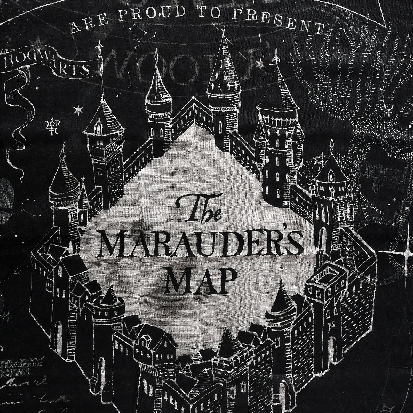 Image produit Harry Potter - Écharpe en boucle Carte des Maraudeurs Noir