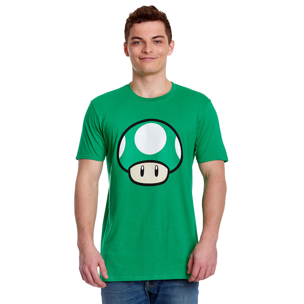 Image produit Super Mario - T-Shirt Champignon 1 UP vert