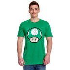 Image produit Super Mario - T-Shirt Champignon 1 UP vert