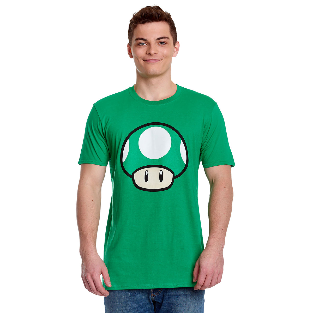 Image produit Super Mario - T-Shirt Champignon 1 UP vert