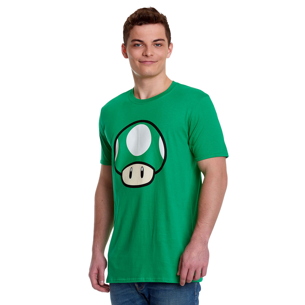 Image produit Super Mario - T-Shirt Champignon 1 UP vert
